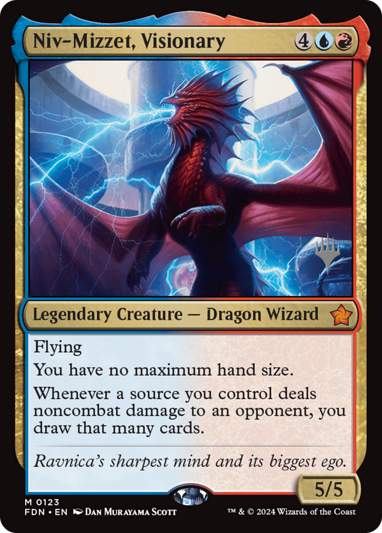 Niv-Mizzet, Visionary (Promo Pack) [Duskmourn: House of Horror Promos] Foil