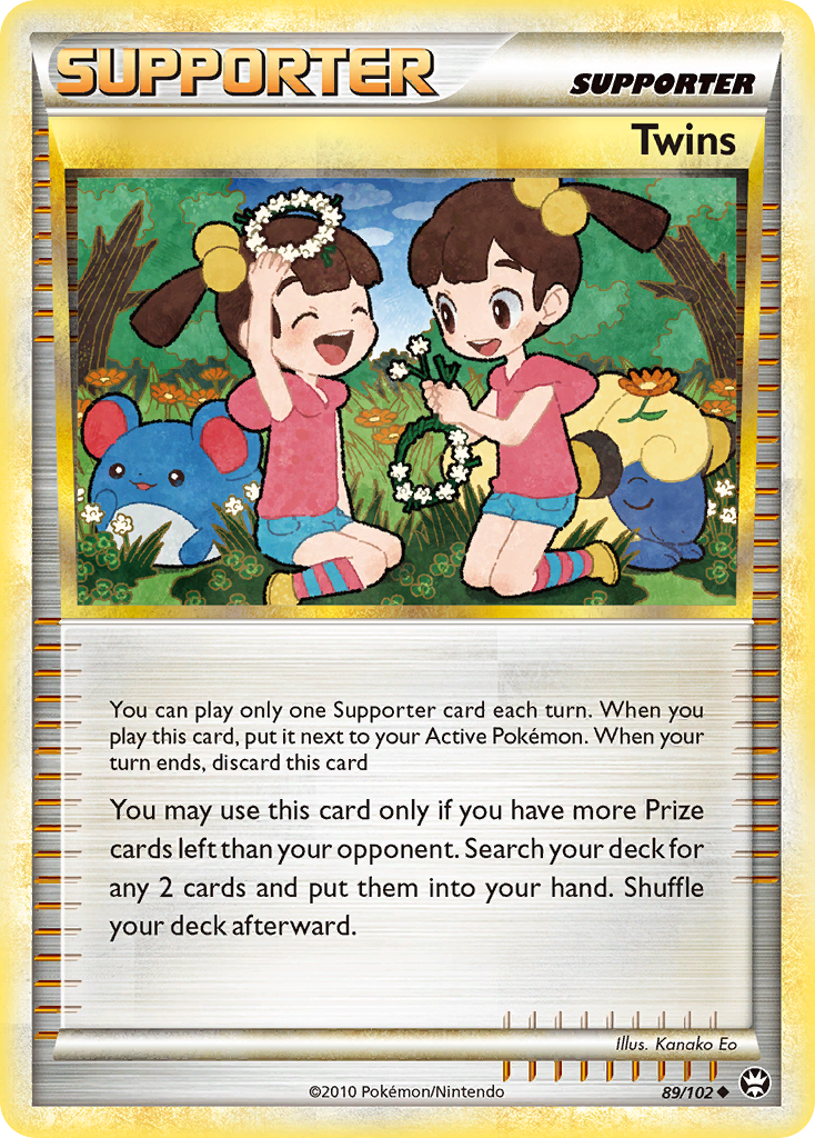Twins (89/102) [HeartGold & SoulSilver: Triumphant] Reverse Holofoil