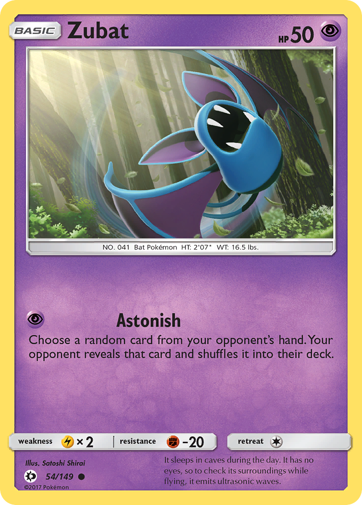 Zubat (54/149) [Sun & Moon: Base Set] Reverse Holofoil