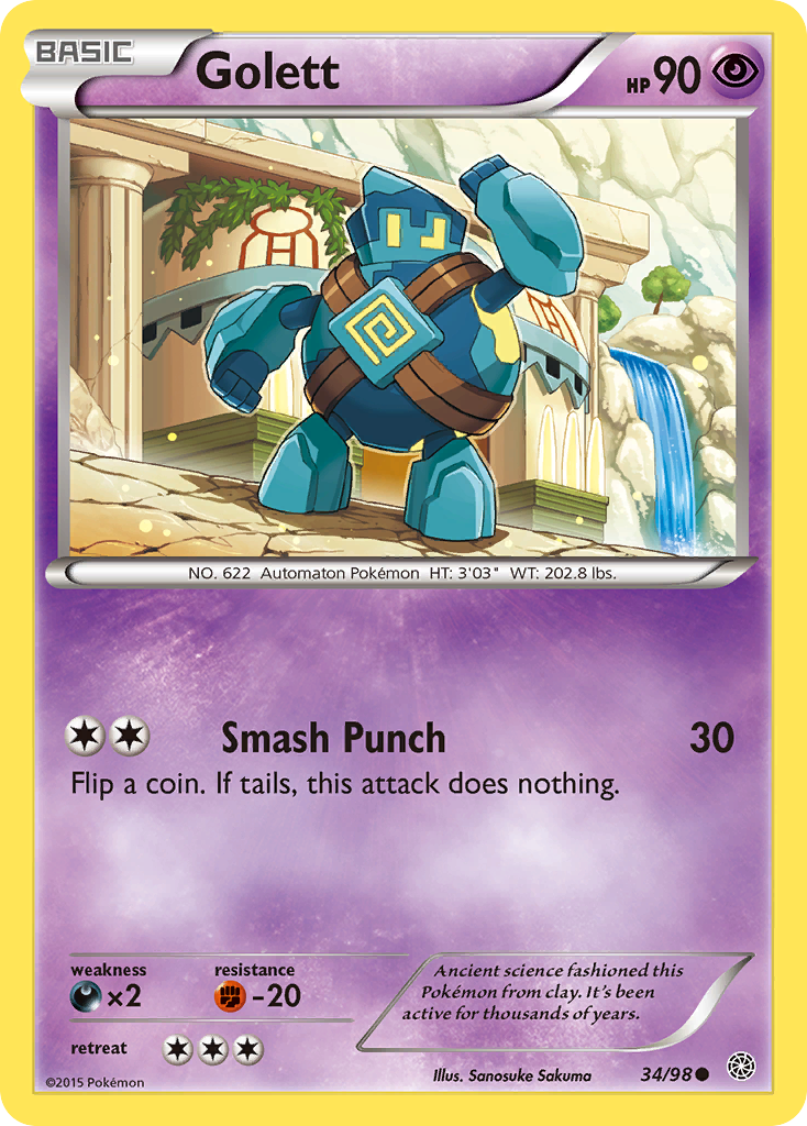 Golett (34/98) [XY: Ancient Origins] Reverse Holofoil