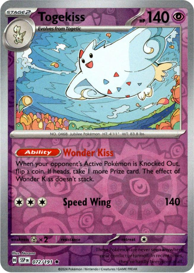 Togekiss (072/191) [Scarlet & Violet: Surging Sparks] Reverse Holofoil