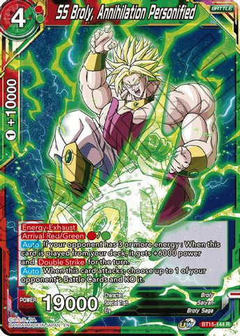 SS Broly, Annihilation Personified (BT15-144) [Saiyan Showdown] Parallel Foil