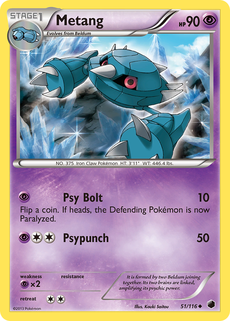 Metang (51/116) [Black & White: Plasma Freeze] Reverse Holofoil