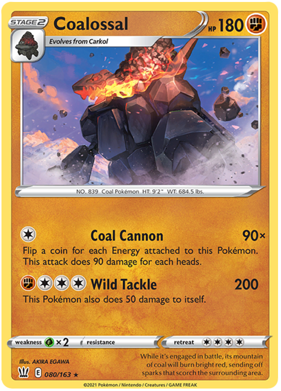 Coalossal (080/163) [Sword & Shield: Battle Styles] Reverse Holofoil