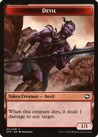 Devil // Boo Double-Sided Token [Dungeons & Dragons: Adventures in the Forgotten Realms Tokens] Foil