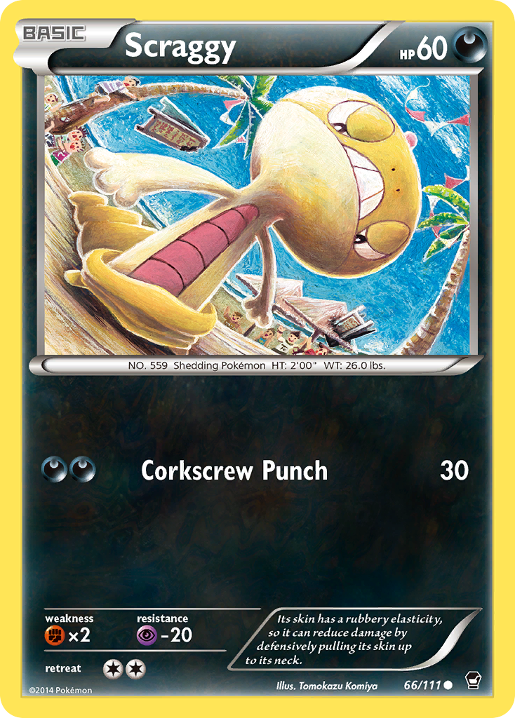 Scraggy (66/111) [XY: Furious Fists] Reverse Holofoil