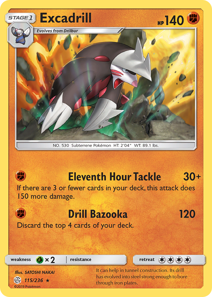 Excadrill (115/236) [Sun & Moon: Cosmic Eclipse] Reverse Holofoil