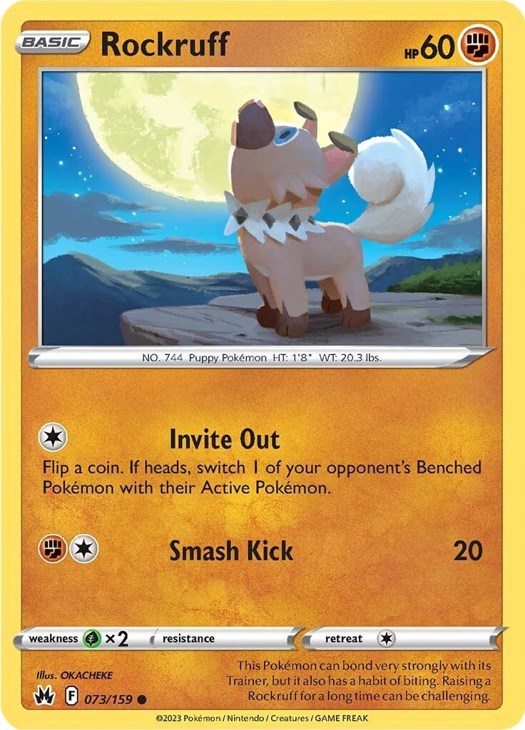 Rockruff (073/159) [Sword & Shield: Crown Zenith] Reverse Holofoil