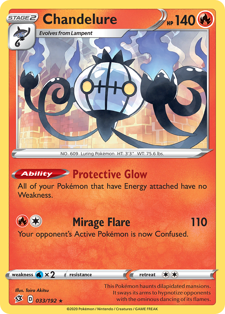 Chandelure (033/192) [Sword & Shield: Rebel Clash] Reverse Holofoil