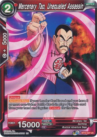 Mercenary Tao, Unequaled Assassin (BT10-027) [Rise of the Unison Warrior] Parallel Foil