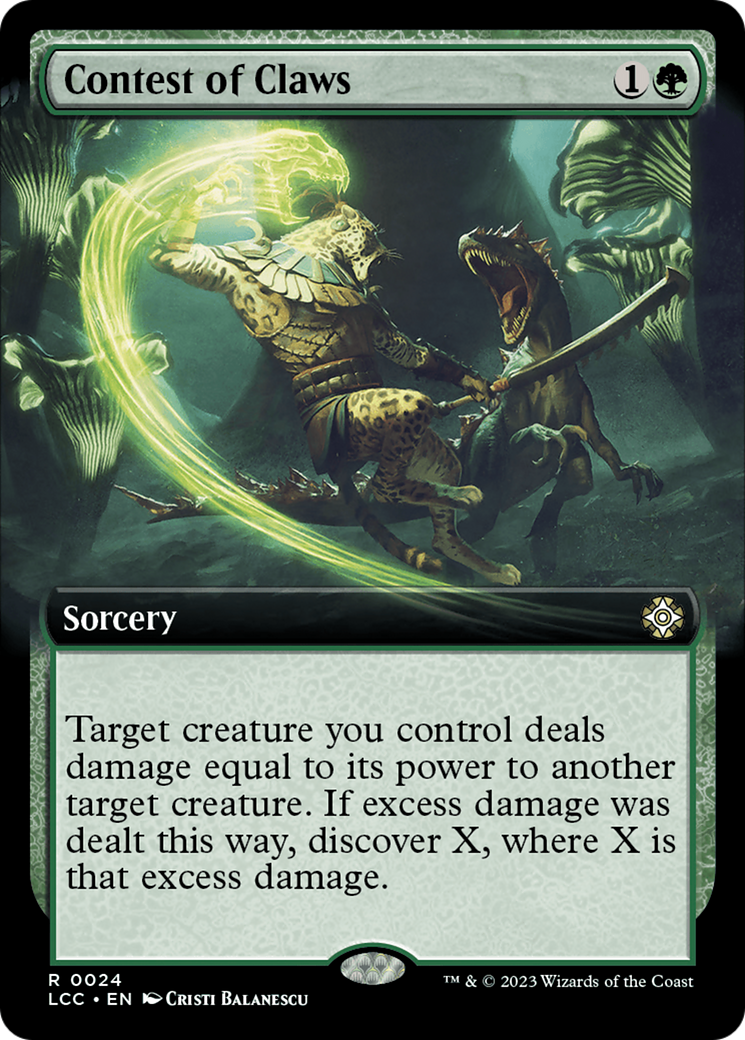 Contest of Claws (Extended Art) [The Lost Caverns of Ixalan Commander] Foil