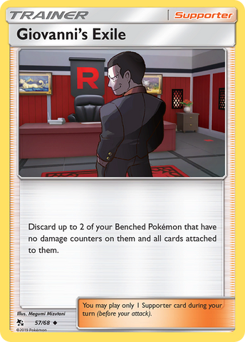 Giovanni's Exile (57/68) [Sun & Moon: Hidden Fates] Reverse Holofoil