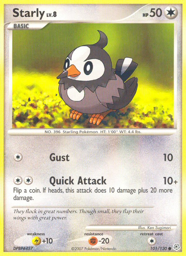 Starly (101/130) [Diamond & Pearl: Base Set] Reverse Holofoil