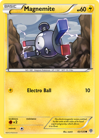 Magnemite (43/135) [Black & White: Plasma Storm] Reverse Holofoil