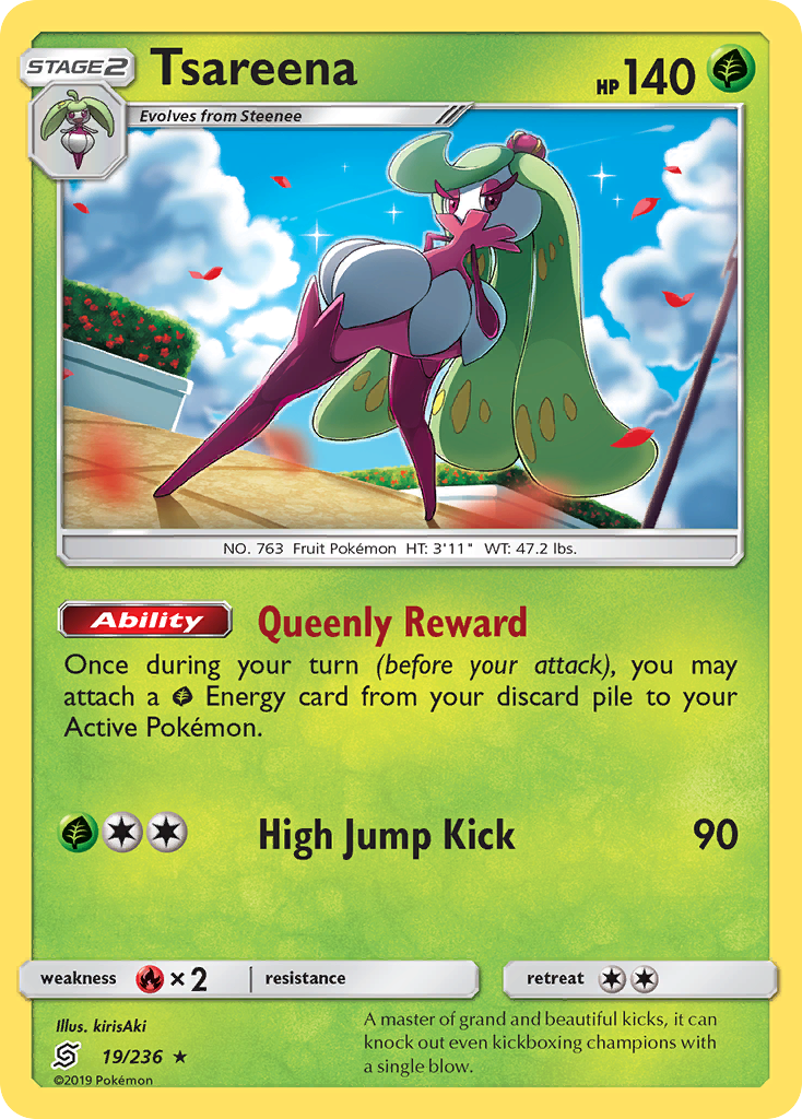 Tsareena (19/236) [Sun & Moon: Unified Minds] Reverse Holofoil