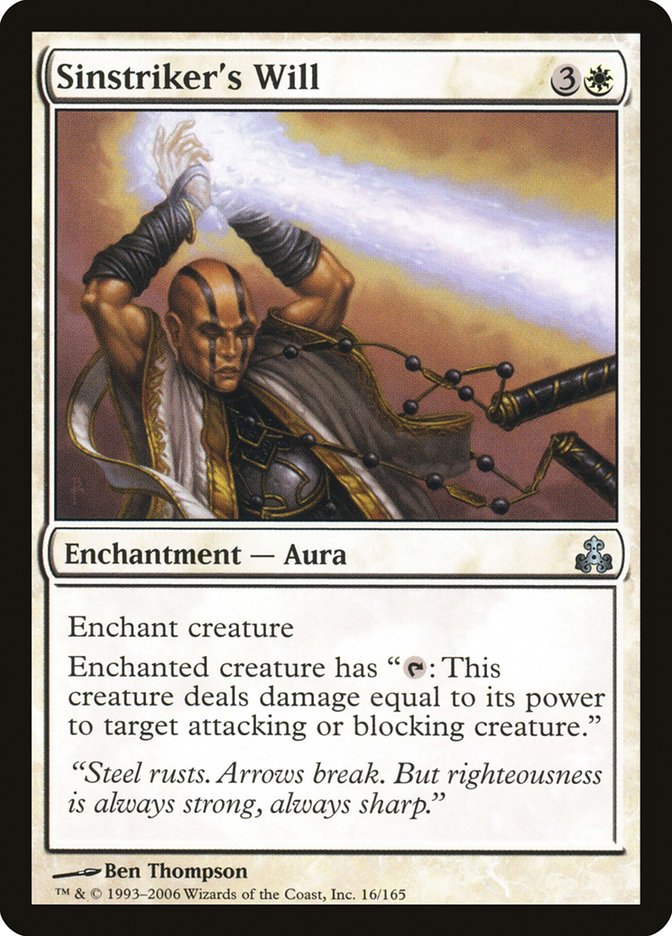 Sinstriker's Will [Guildpact] Foil