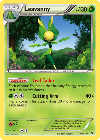 Leavanny (3/101) [Black & White: Noble Victories] Reverse Holofoil