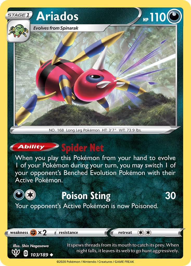Ariados (103/189) [Sword & Shield: Darkness Ablaze] Reverse Holofoil