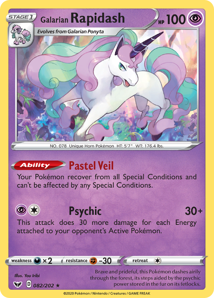 Galarian Rapidash (082/202) [Sword & Shield: Base Set] Reverse Holofoil