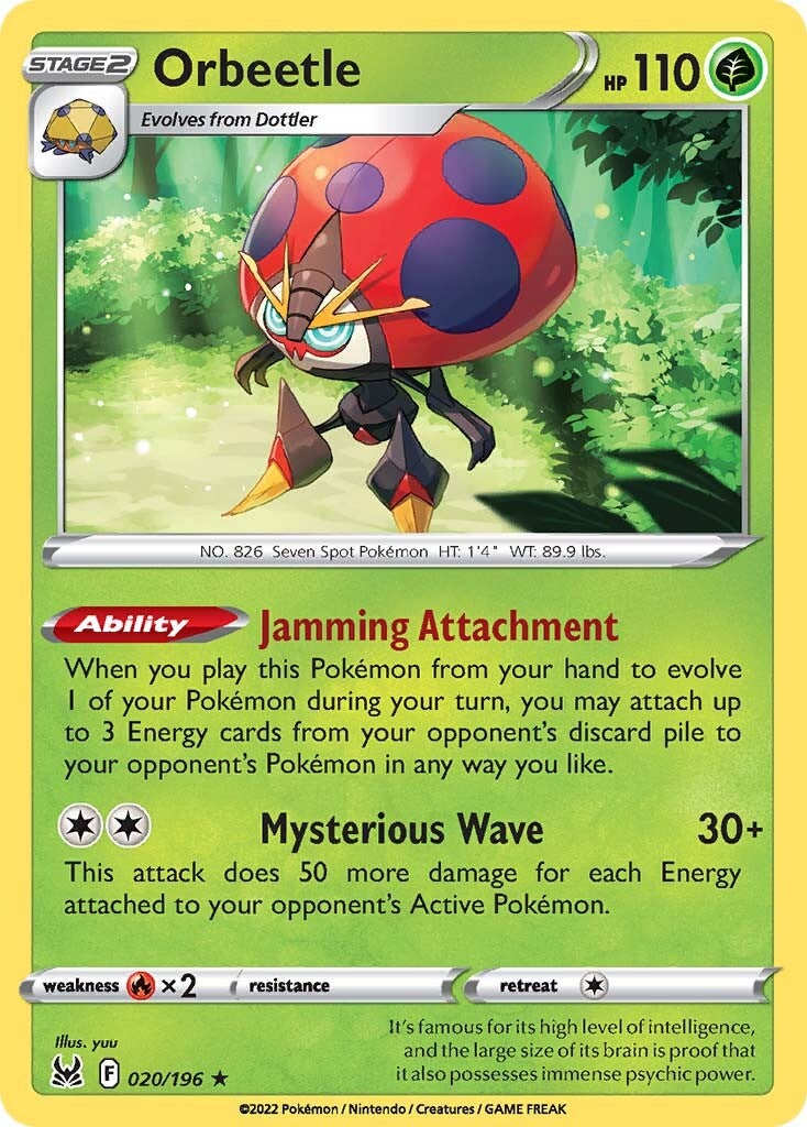 Orbeetle (020/196) [Sword & Shield: Lost Origin] Reverse Holofoil