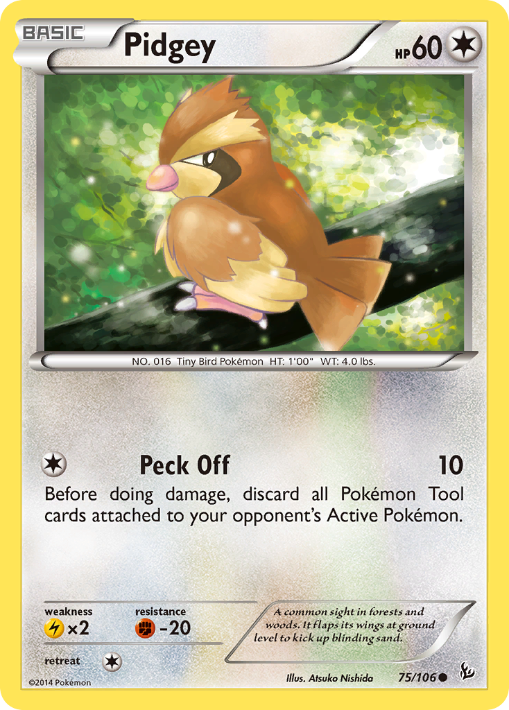 Pidgey (75/106) [XY: Flashfire] Reverse Holofoil