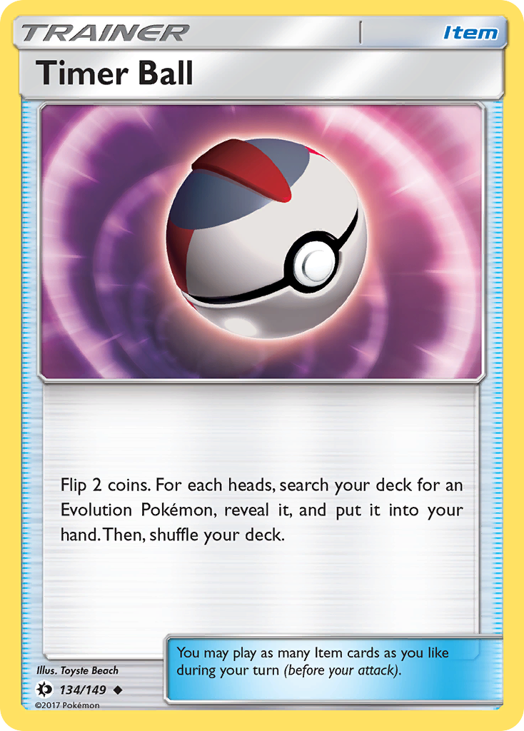 Timer Ball (134/149) [Sun & Moon: Base Set] Reverse Holofoil