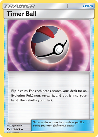 Timer Ball (134/149) [Sun & Moon: Base Set] Reverse Holofoil