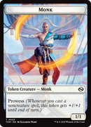 Bird // Monk Double-Sided Token [Tarkir: Dragonstorm Tokens] Foil