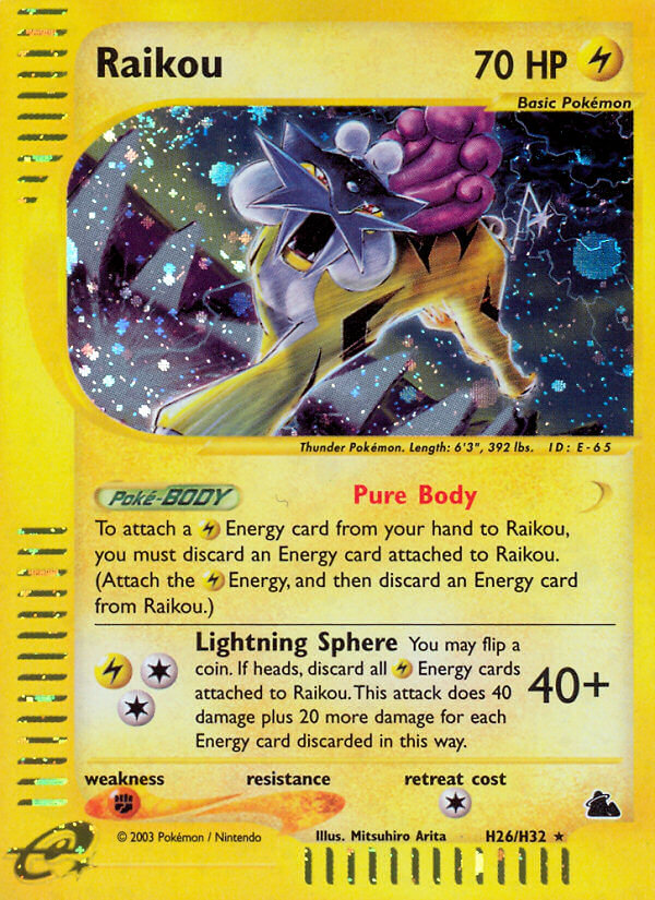 Raikou (H26/H32) [Skyridge] Reverse Holofoil