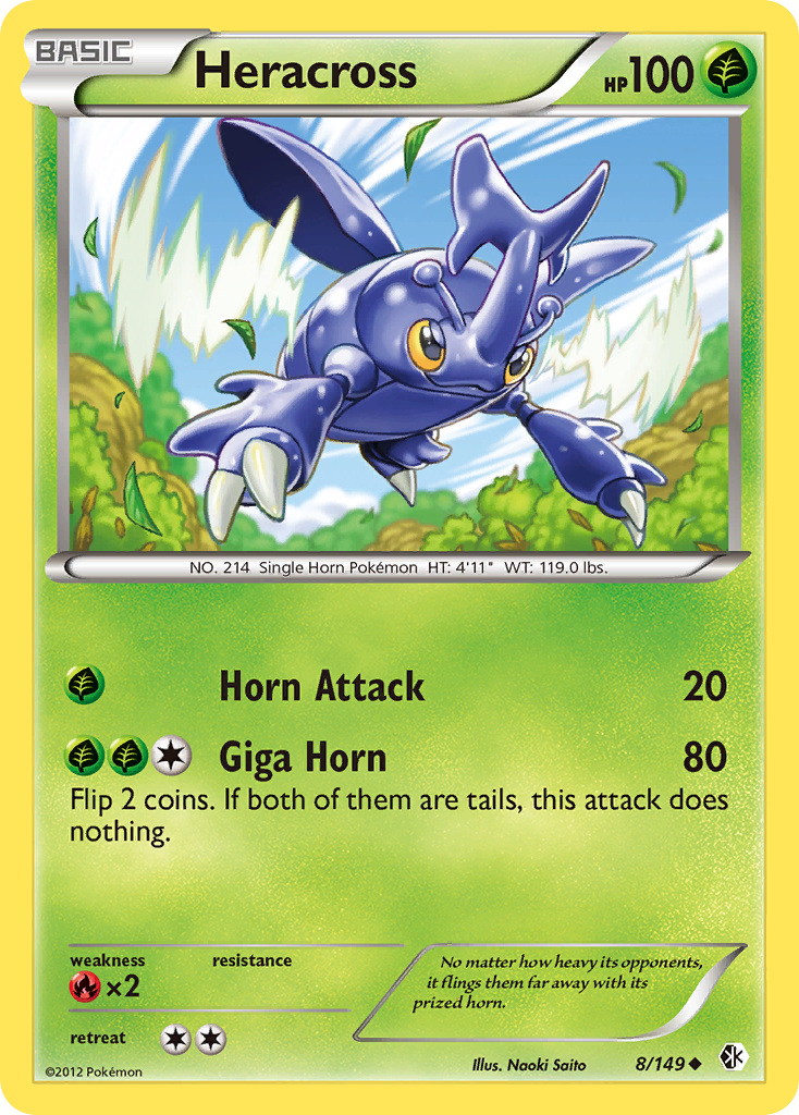 Heracross (8/149) [Black & White: Boundaries Crossed] Reverse Holofoil