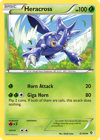 Heracross (8/149) [Black & White: Boundaries Crossed] Reverse Holofoil