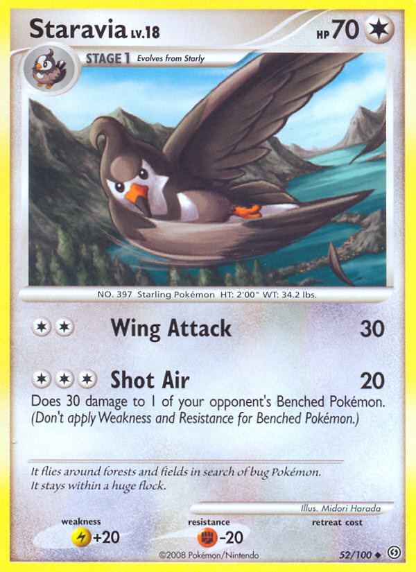 Staravia (52/100) [Diamond & Pearl: Stormfront] Reverse Holofoil