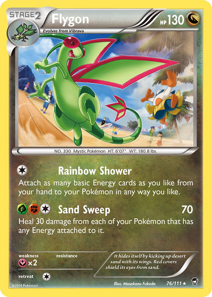 Flygon (76/111) [XY: Furious Fists] Reverse Holofoil