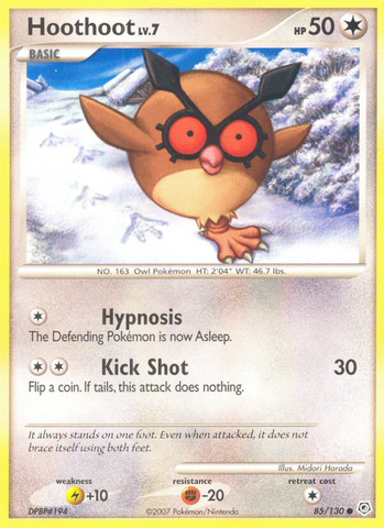 Hoothoot (85/130) [Diamond & Pearl: Base Set] Reverse Holofoil