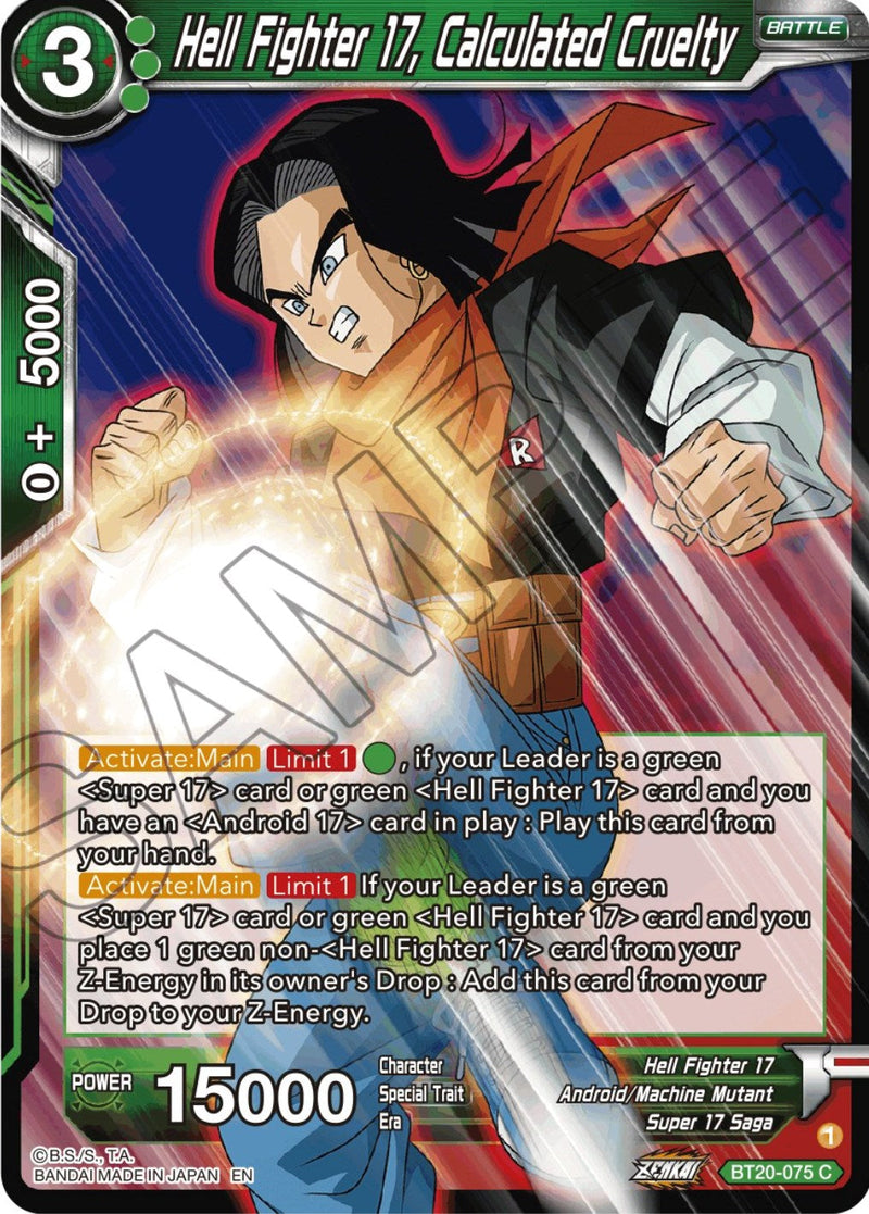 Hell Fighter 17, Calculated Cruelty (BT20-075) [Power Absorbed] Parallel Foil