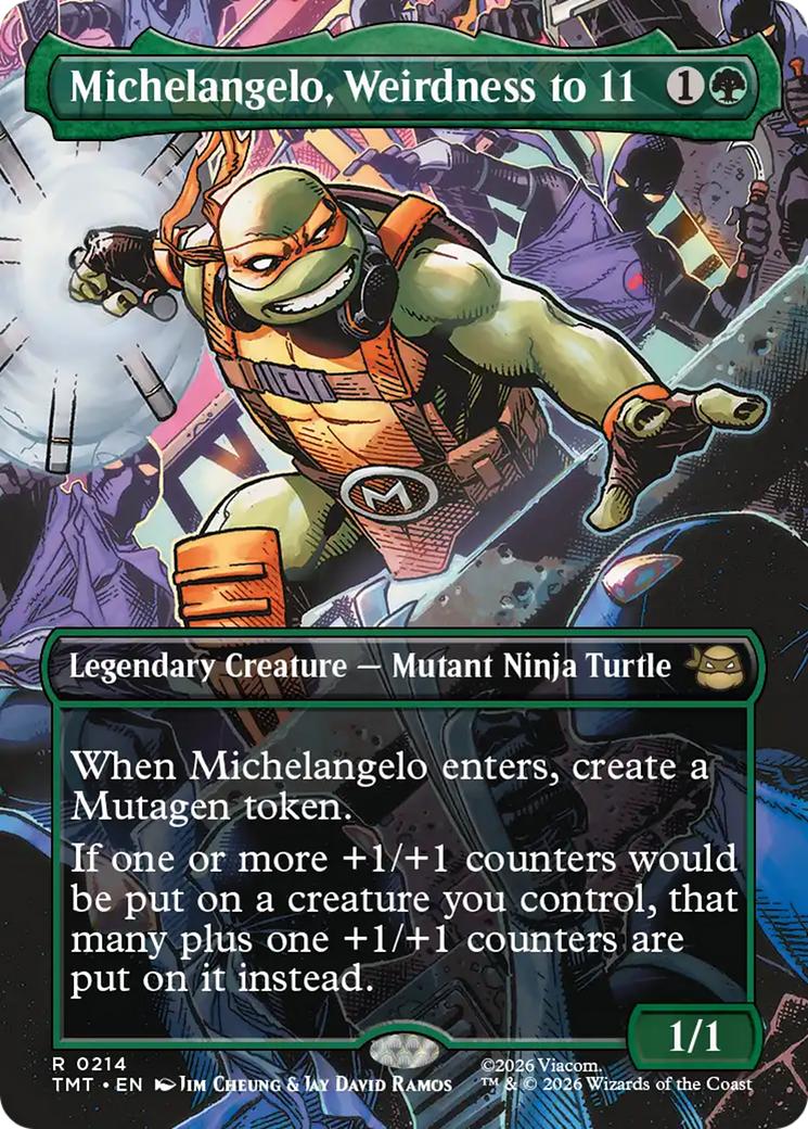 Michelangelo, Weirdness to 11 (Borderless) [Teenage Mutant Ninja Turtles] Foil