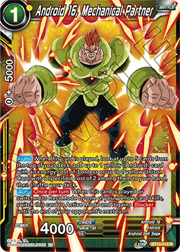 Android 16, Mechanical Partner (Rare) (BT13-113) [Supreme Rivalry] Parallel Foil