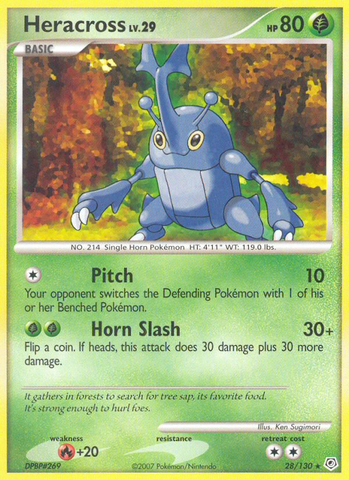 Heracross (28/130) [Diamond & Pearl: Base Set] Reverse Holofoil