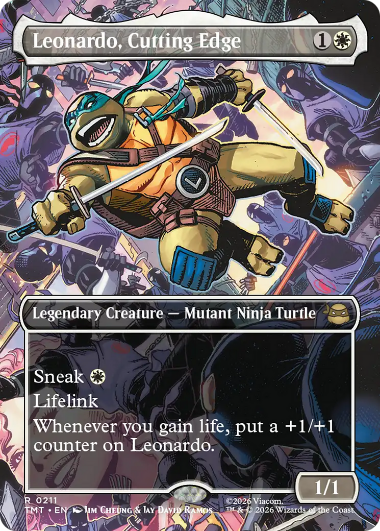 Leonardo, Cutting Edge (Borderless) [Teenage Mutant Ninja Turtles] Foil