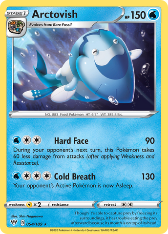 Arctovish (054/189) [Sword & Shield: Darkness Ablaze] Reverse Holofoil