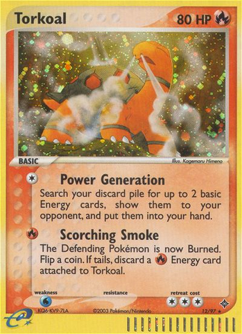 Torkoal (12/97) [EX: Dragon] Reverse Holofoil
