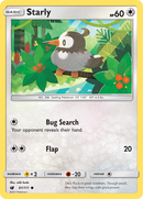 Starly (81/111) [Sun & Moon: Crimson Invasion] Reverse Holofoil