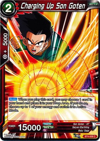 Charging Up Son Goten (BT4-008) [Colossal Warfare] Parallel Foil