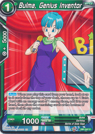 Bulma, Genius Inventor (DB1-047) [Dragon Brawl] Parallel Foil