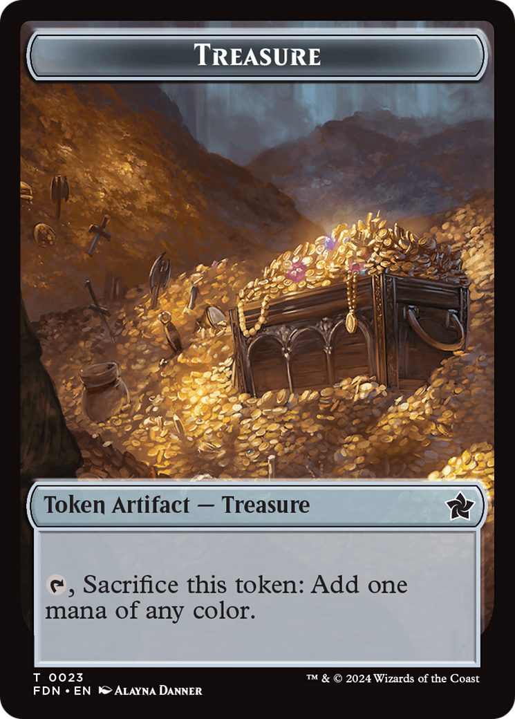 Food // Treasure Double-Sided Token [Foundations Tokens] Foil