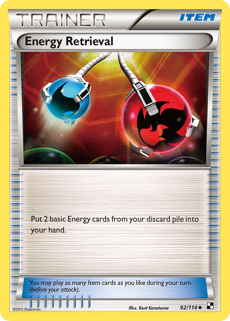 Energy Retrieval (92/114) [Black & White: Base Set] Reverse Holofoil