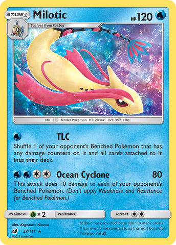 Milotic (27/111) [Sun & Moon: Crimson Invasion] Reverse Holofoil