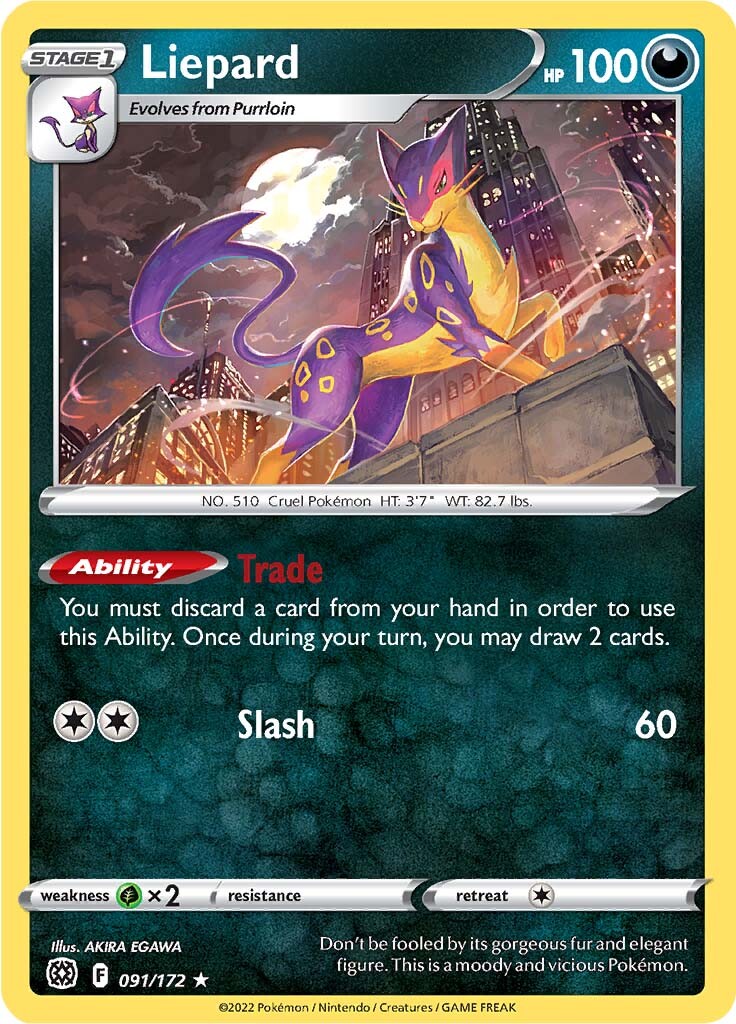 Liepard (091/172) [Sword & Shield: Brilliant Stars] Reverse Holofoil