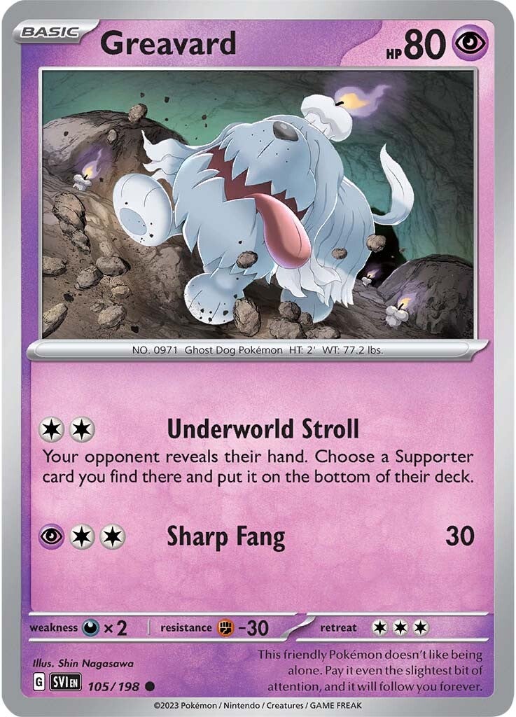 Greavard (105/198) [Scarlet & Violet: Base Set] Reverse Holofoil