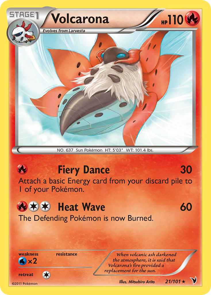 Volcarona (21/101) [Black & White: Noble Victories] Reverse Holofoil